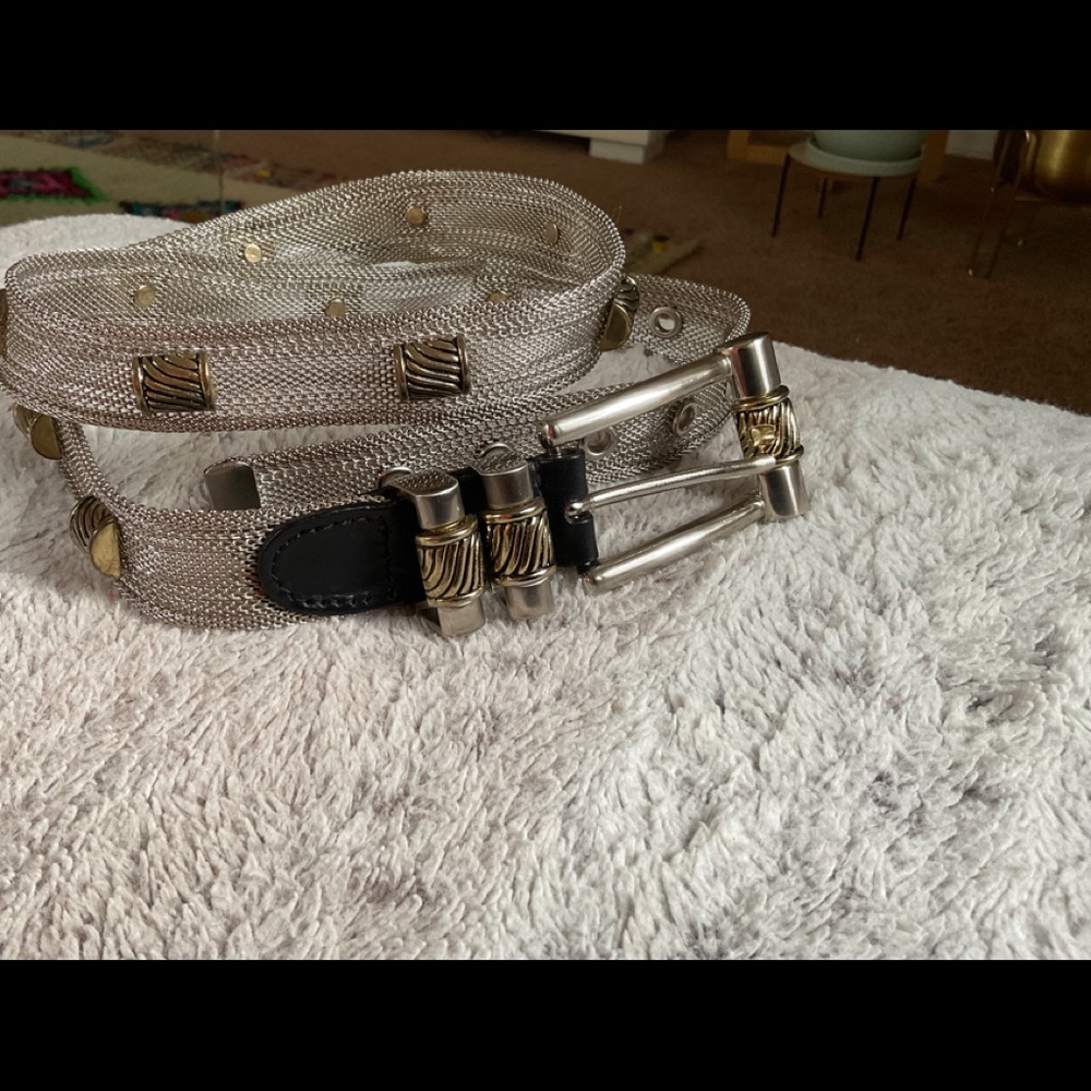 Vintage mesh belt silver and gold